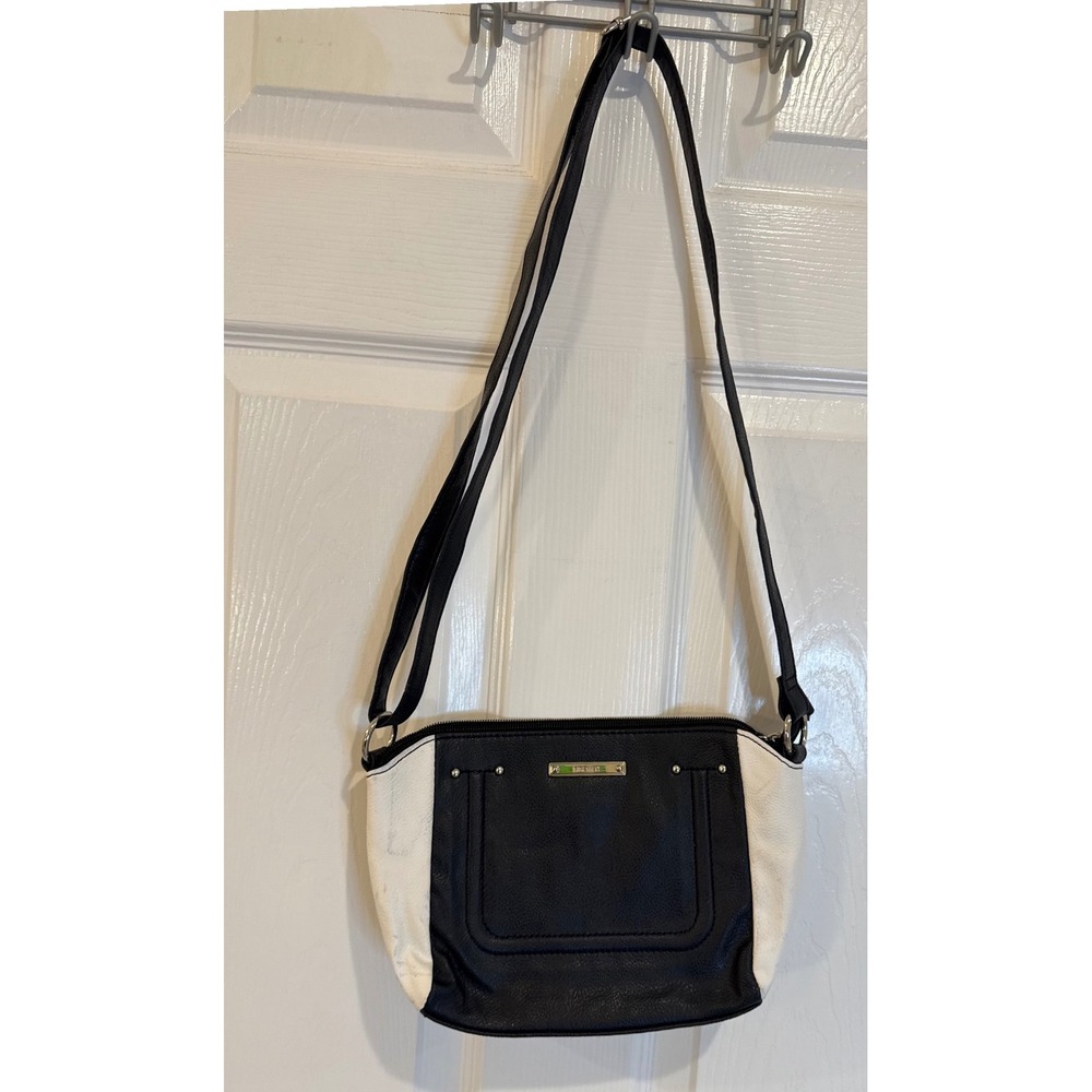 Nine West Black & White Crossbody Bag Purse Designer Handbag